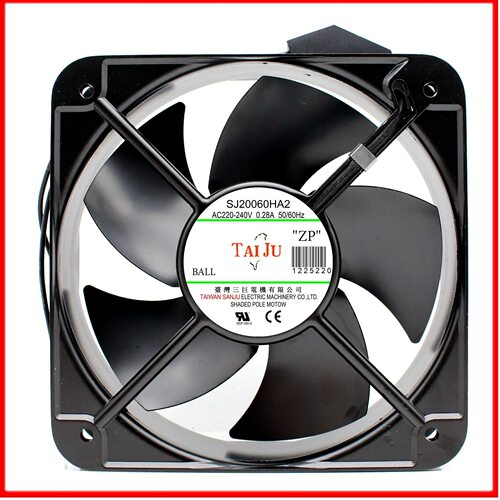 全新台湾三巨SJ20060HA2 20060风机220V 20cm全金属机柜散热风扇