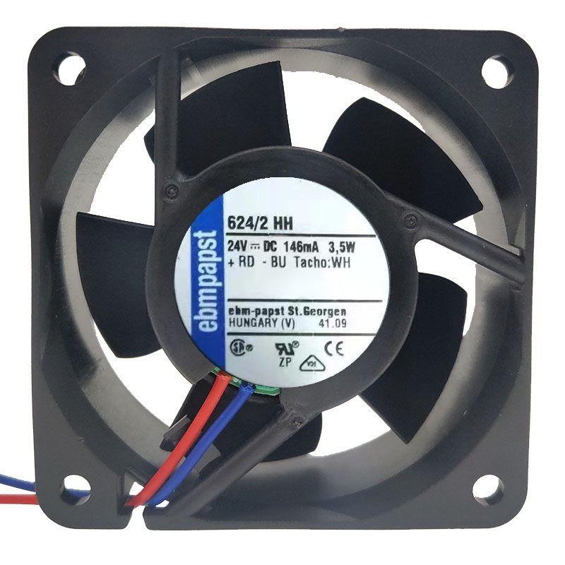 德国EBMPAPST 624 N/H/M/HH/HR/HHPR 24V 6025 变频器散热风扇