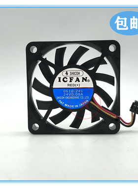 ICFAN 6010-24 24V 0.08A 6cm风扇6010变频器磁盘机机箱散热风扇