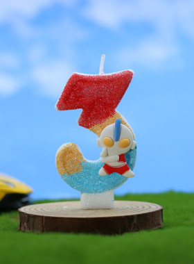 奥特曼蛋糕蜡烛男生生日创意