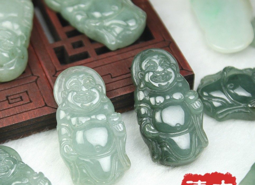 弥勒佛翡翠吊坠挂件玉佛玉佩翡翠