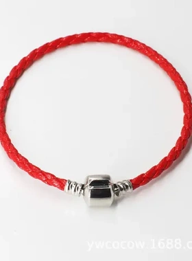 牛皮手链基础时尚欧美一件DIY新款皮绳转运珠首饰手镯编织绳