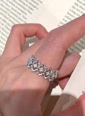 蕾丝花边包镂空爆款银色戒指古法金新款女2025一件指环