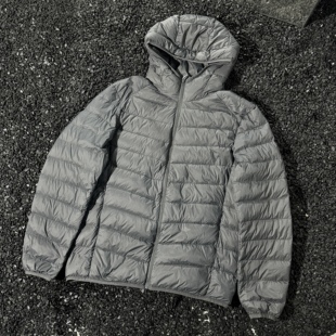 日单Fppev户外90绒轻量化排骨羽绒服连帽中间保暖城市通勤面包服