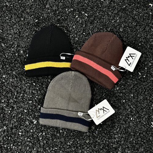 日单Fppev日系复古条纹针织帽男女户外机能保暖毛线帽cmf天花板