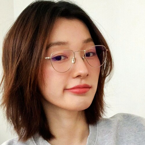 日系百搭猫眼眼镜框女纯钛超轻