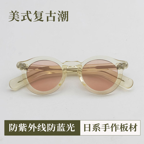 日系复古风vintage圆形框眼镜潮