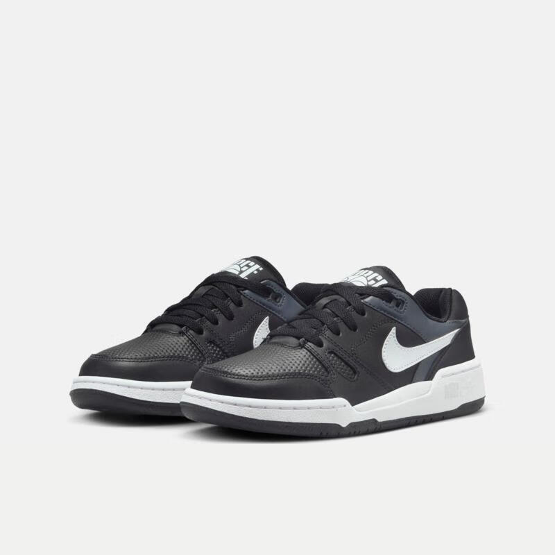 Nike耐克低帮运动鞋男女同款黑色白灰色系带休闲篮球鞋FV5929-001