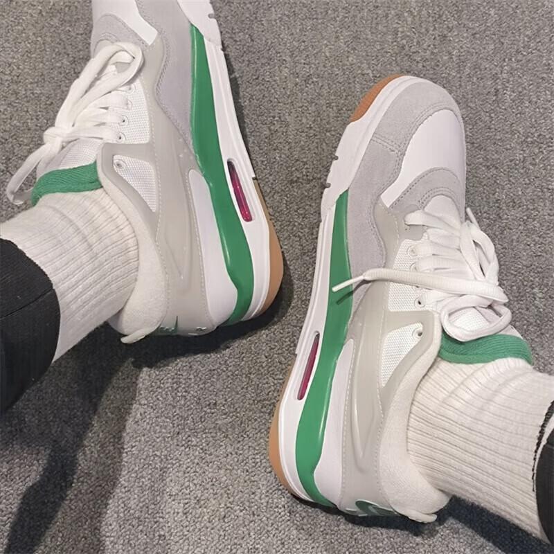 耐克 Air Jordan 4 AJ4男女低帮篮球鞋运动休闲鞋白绿FQ7939-103