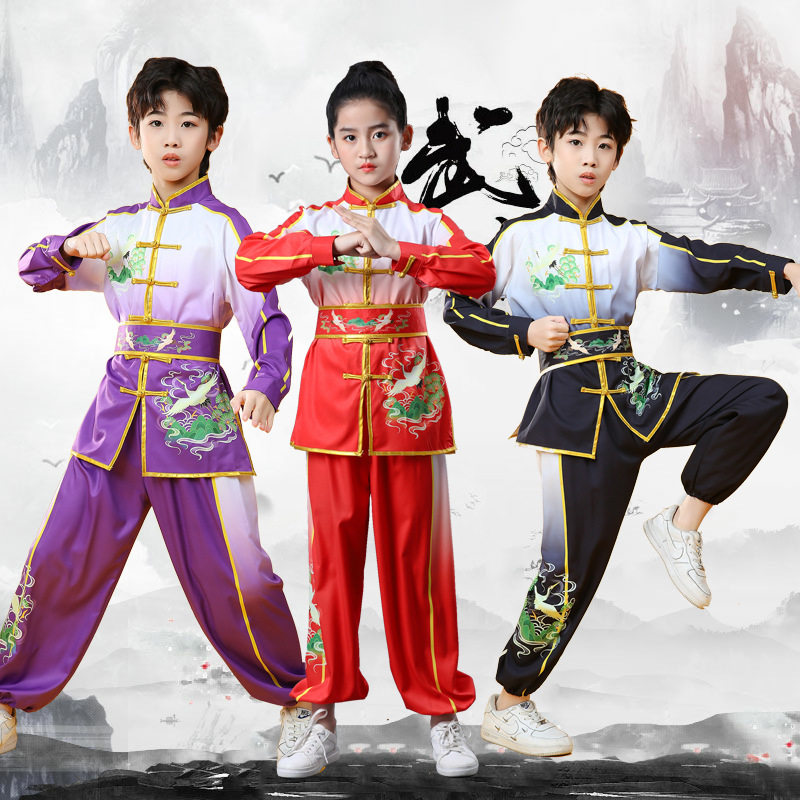 中华精武少年武魂武术服水墨太极神韵练中国功夫训练儿童表演出服