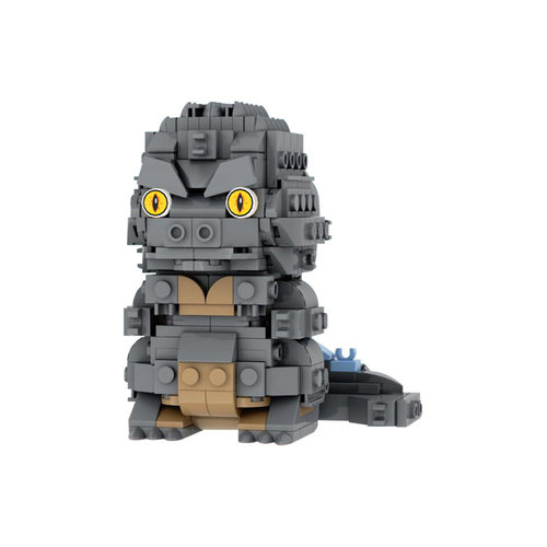 【高砖零件】哥斯怪兽拉恐龙方头仔模型MOC-195224拼装积木玩具