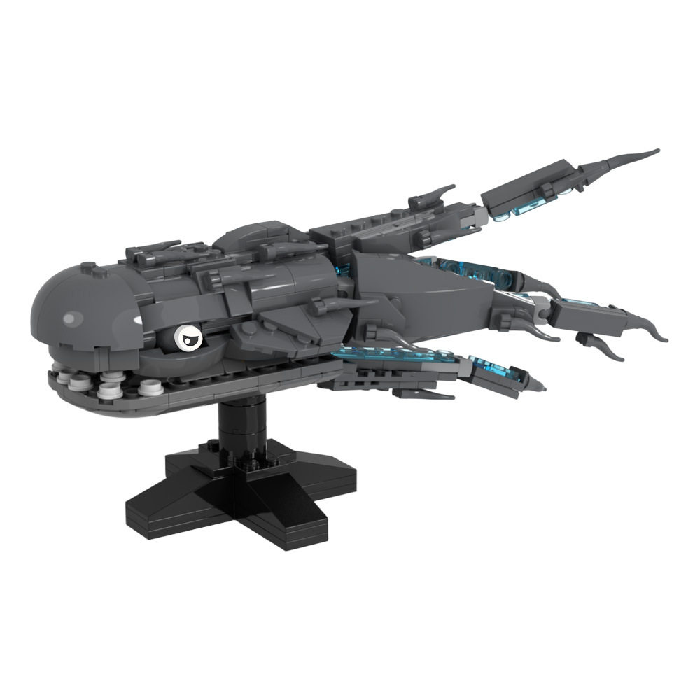【高砖零件】星球大战普尔褶鲸太空鲸鱼MOC-200357拼装积木玩具