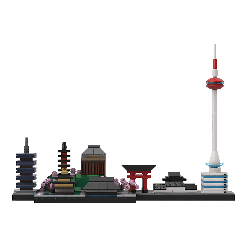 【高砖零件】日本京都天际线神社寺庙模型MOC-202184拼装积木玩具