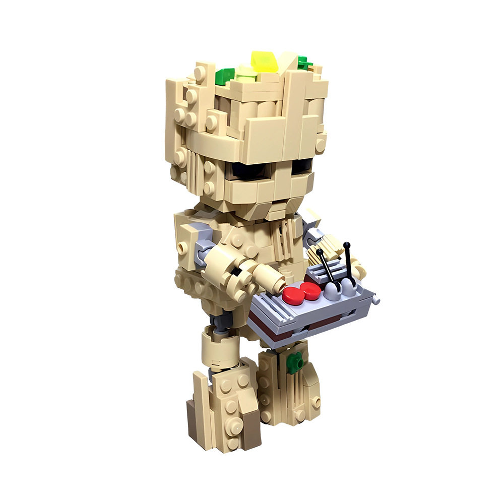 【高砖零件】漫威超级英雄树人格鲁特模型MOC-170178拼装积木玩具