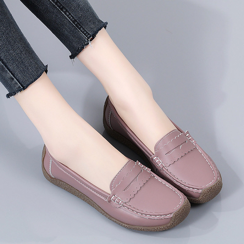 真皮牛筋软底平底豆豆鞋镂空夏季防滑凉鞋透气一脚蹬女中年妈妈,女鞋,时尚休闲鞋,淘宝优惠券,粉丝福利购,淘宝优惠卷