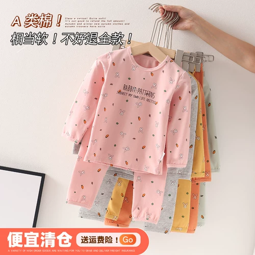 Детское термобелье, нижнее белье, хлопковый комплект, осенняя пижама для мальчиков