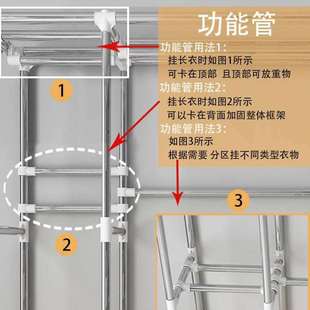 新简易布衣柜布衣柜全钢架挂衣钢架加固钢管加厚布艺衣橱经济型销