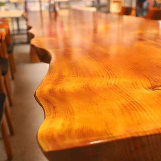 实木大板桌会议桌长桌办公桌大桌子工作台接待桌原木洽谈桌椅组合