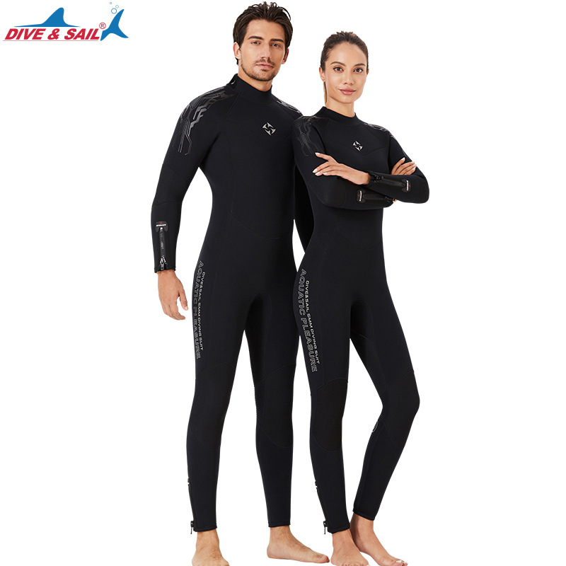 DIVESAIL潜水服男5mm绒面内里连体保暖女加厚防寒潜水衣