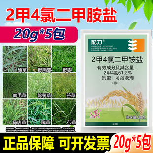 2甲4氯二甲胺铵盐除草水剂水稻移栽田专用二甲四氯除杂草烂根药剂