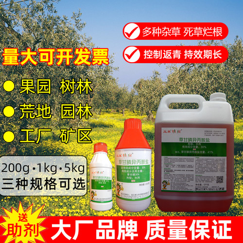 立本除草剂一扫果园林荒地草甘磷