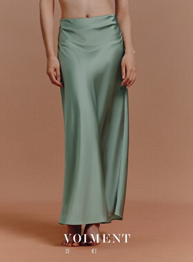 「流光半裙」VOIMENT吾们半身裙A字高腰垂感外穿半裙休闲优雅种子