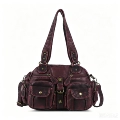 Washed Burgundy Double Pockets