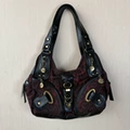 Large classic wine red leopard print without logo