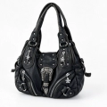 Small Black Bronze with Thin Handle Flower Slider