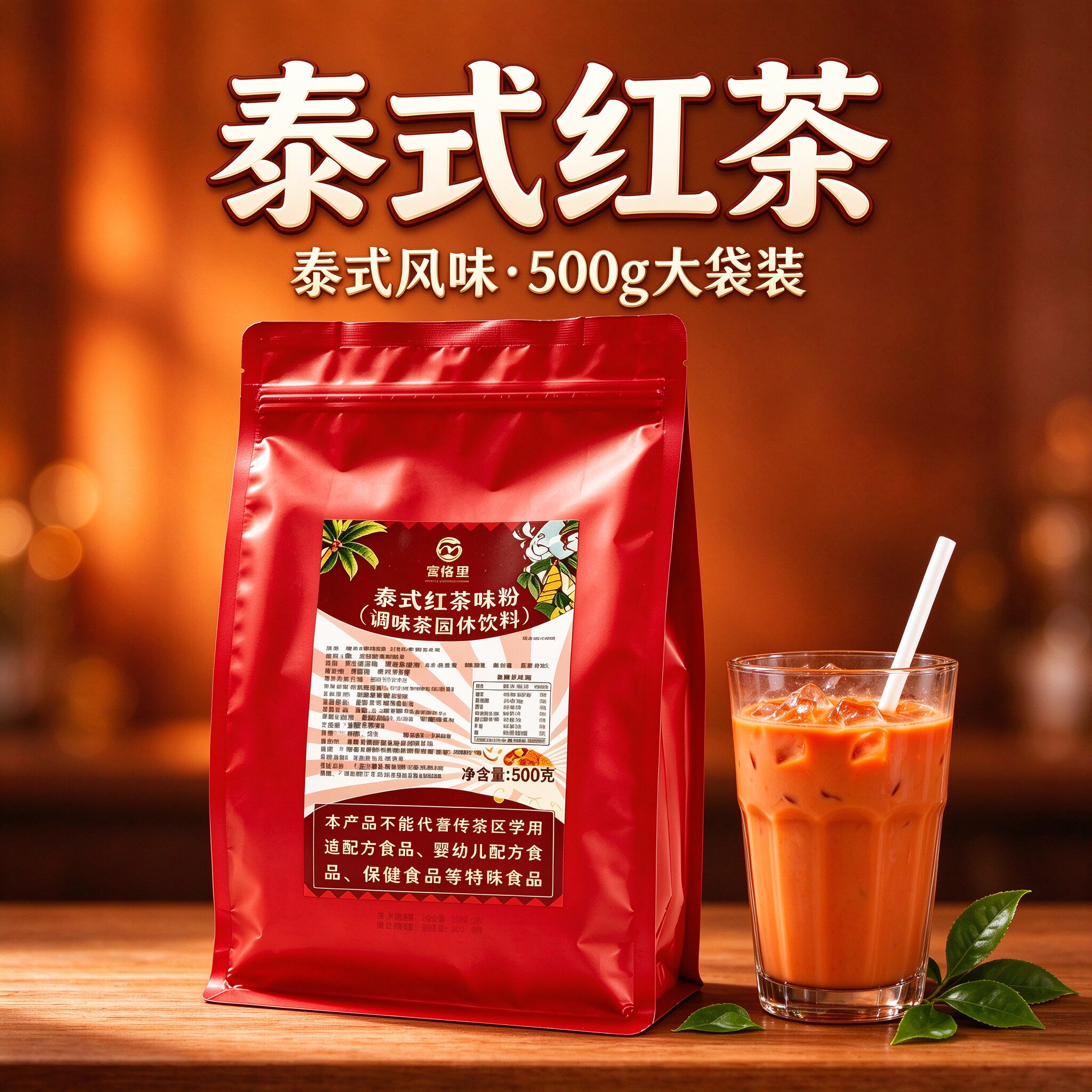 泰式红茶绿茶叶泰奶泰式咸法酪泰红泰绿饮品奶茶蜜格里包装500g