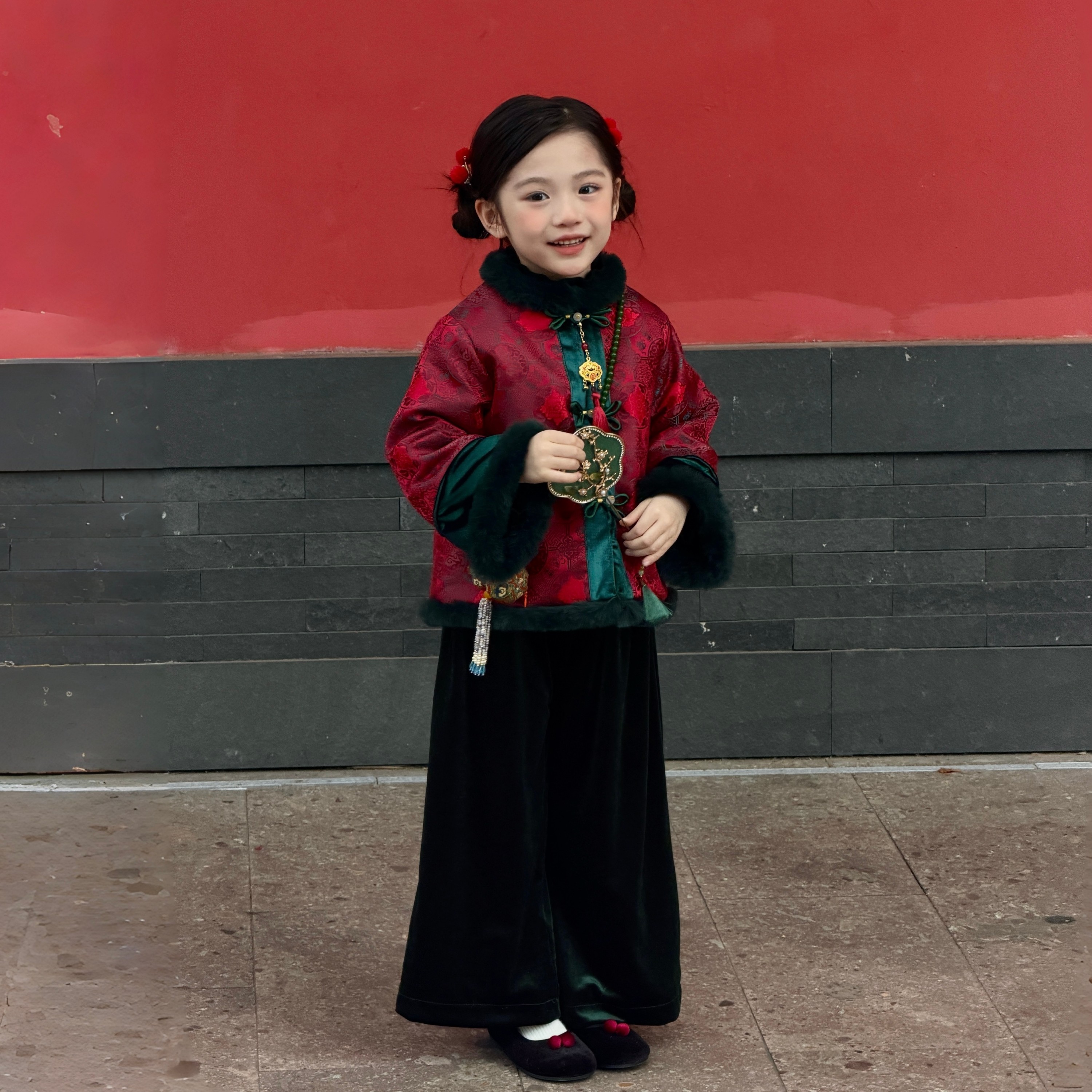 女童拜年服老钱风高级定制