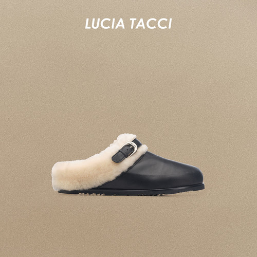 LUCIATACCI厚底羊毛勃肯鞋