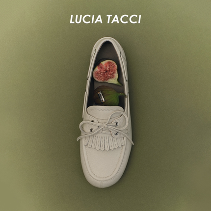 LUCIA TACCI 26春夏新品柔韧牛皮静奢质感帆船流苏平底乐福鞋通勤