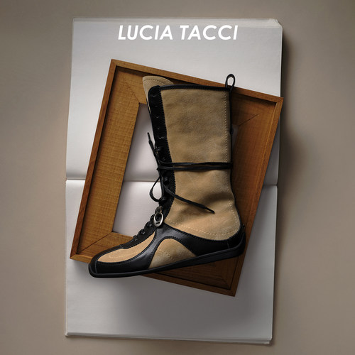 LUCIATACCI牛反绒拳击靴女