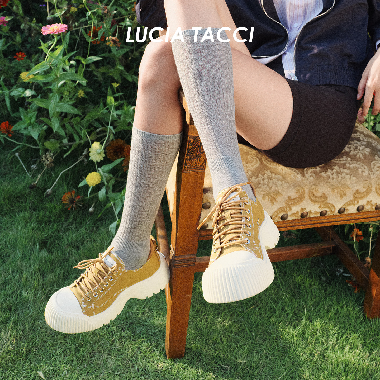 LUCIA TACCI原创设计师｜26早春新品复古高密帆布运动饼干休闲鞋,女鞋,时尚休闲鞋,淘宝优惠券,粉丝福利购,淘宝优惠卷