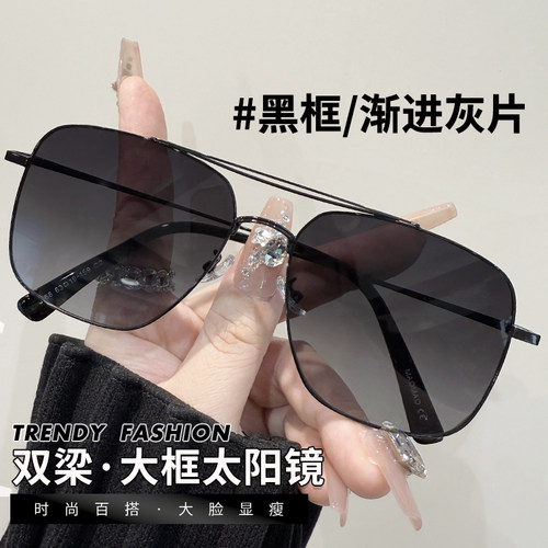 可配近视偏光太阳镜大脸男款复古