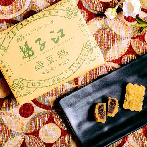 扬子江纯手工短保老式绿豆糕480g