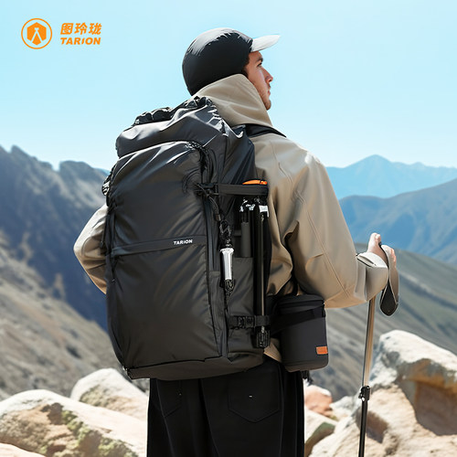 TARION 图玲珑多功能地平线摄影包双肩背包防水耐磨专业数码微单反相机包户外登山旅行大容量侧开减重摄影包