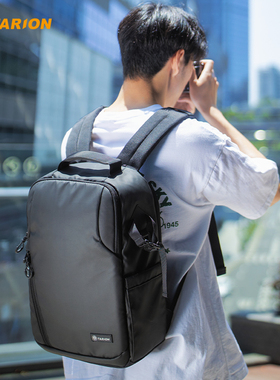 TARION 图玲珑超轻便摄影包双肩相机包防水佳能单反背包多功能专业黑色休闲男士女生双肩包TRL