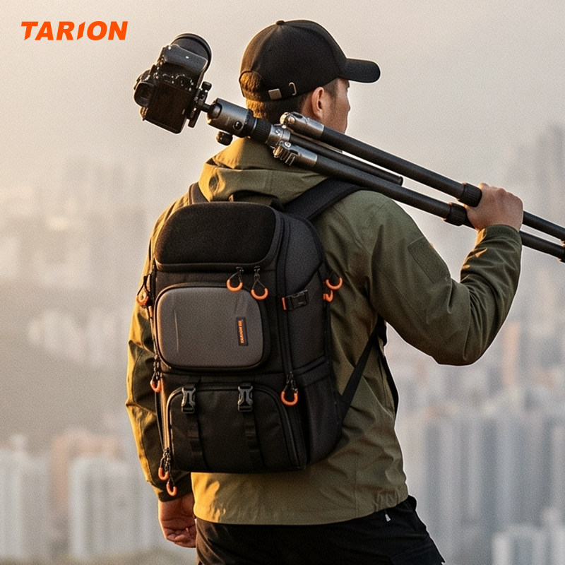 TARION 图玲珑相机包户外双肩摄影包专业单反佳能微单大疆无人机数码背包大容量收纳器材旅行双肩包PBL