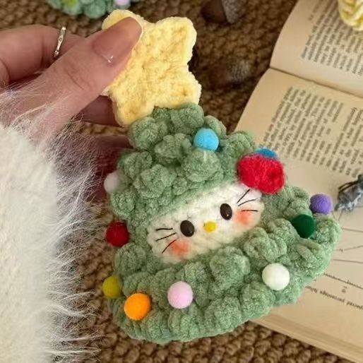 毛线编织可爱圣诞kitty树手工diy圣诞节礼物钩针星星小挂件钥匙扣,服饰配件/皮带/帽子/围巾,DIY编织材料包,淘宝优惠券,粉丝福利购,淘宝优惠卷