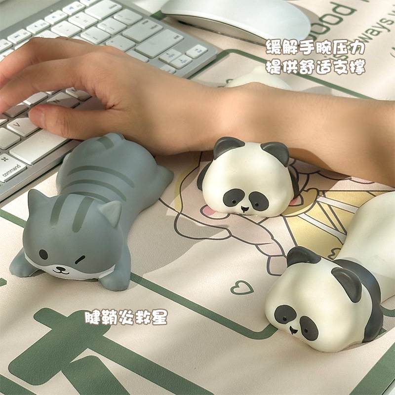 记忆棉卡通鼠标垫书桌垫缓解压力办公桌垫创意护腕垫护手腕手托枕