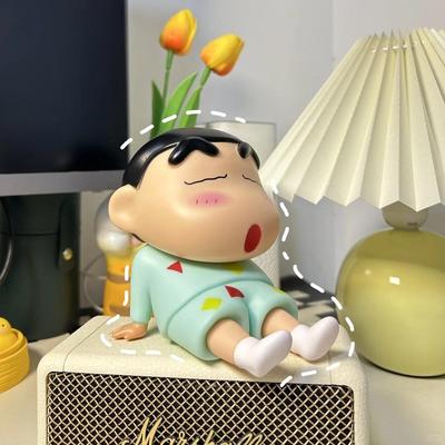 蜡笔小新手机支架懒人手机座野原新之助手办模型桌面摆件公仔潮玩