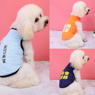 冬季小狗狗衣服小型犬搞笑猫咪比熊法斗博美小型犬四季通用背心