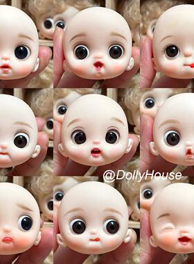 桃桃丸子/OB11搪胶娃娃光头手工净版娃头多款自由DIY可配素体整娃