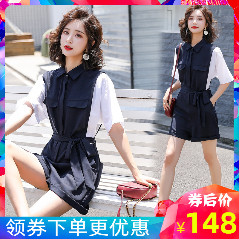 2019夏季腿裤套装休闲裤大码裙连衣宽松初恋夏天甜美连体衣碎花女|msdalam kategori Butik wanita / wanita, seluar, seluar santai - dari Buy2taobao.com untuk memberikan perkhidmatan ejen Taobao profesional membeli
