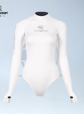 BESTDIVE SAVEOCEAN雪月&皓月2mm露背包臀比基尼自由潜水连体湿衣
