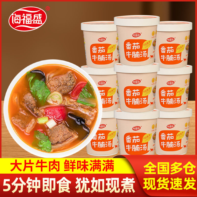 海福盛番茄牛腩汤22g*6 早餐代餐懒人免煮冲泡即食方便速食汤家用