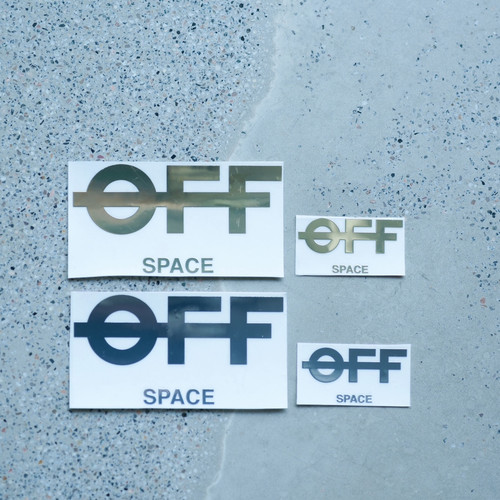 OFF space logo金属色金色银色转印贴纸防水套装