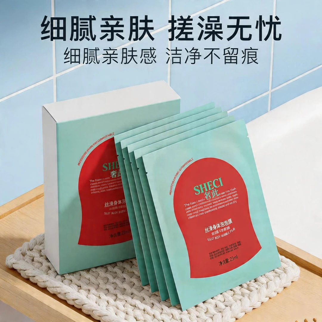 奢此身体红手套搓澡搓背